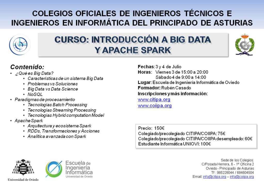 20150623-Curso introduccion BigData y ApacheSpark-CITIPA-COIIPA